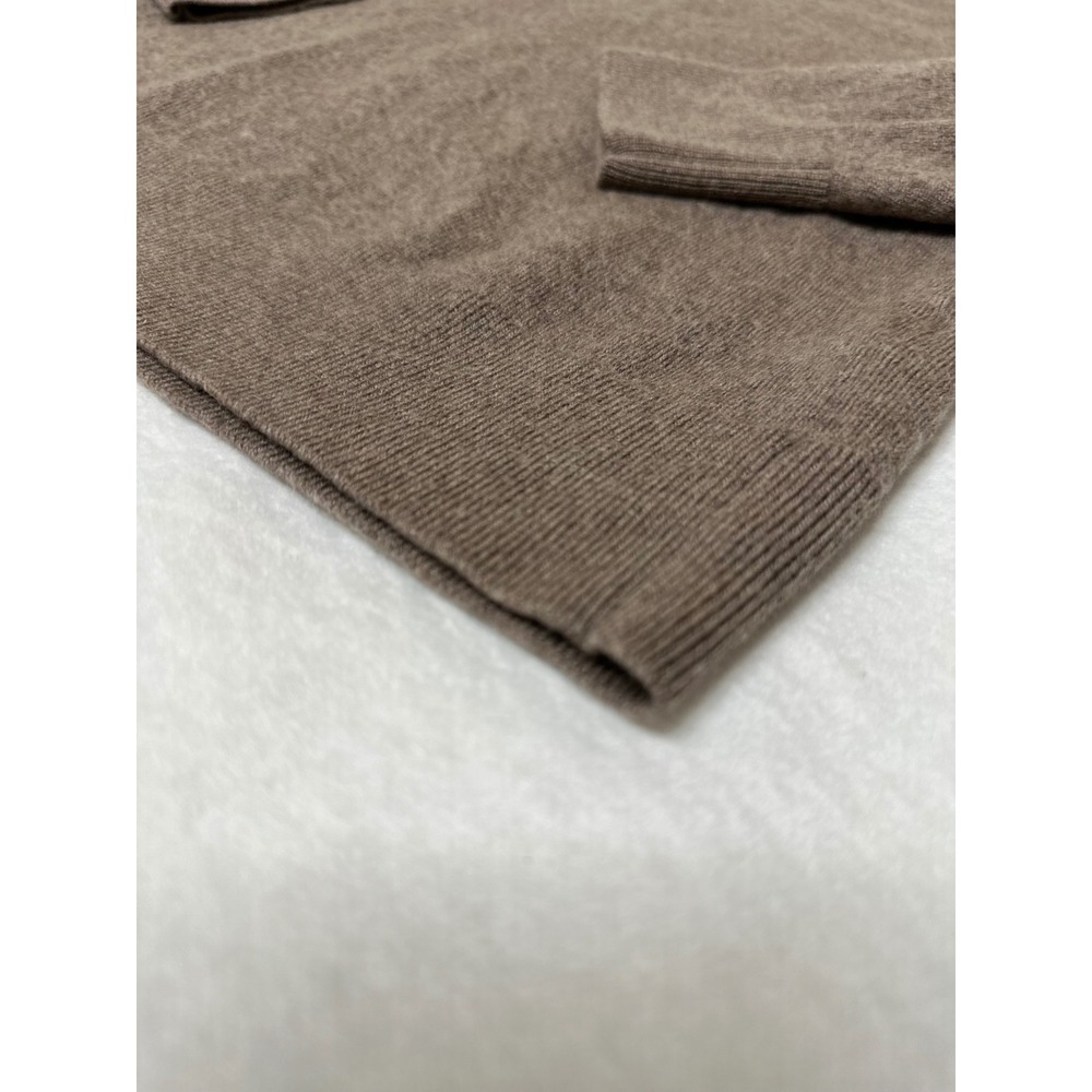 Banana Republic Women Brown 100% Merino Extra Fine Wool Crewneck Sweater Sz Med - Picture 2 of 9